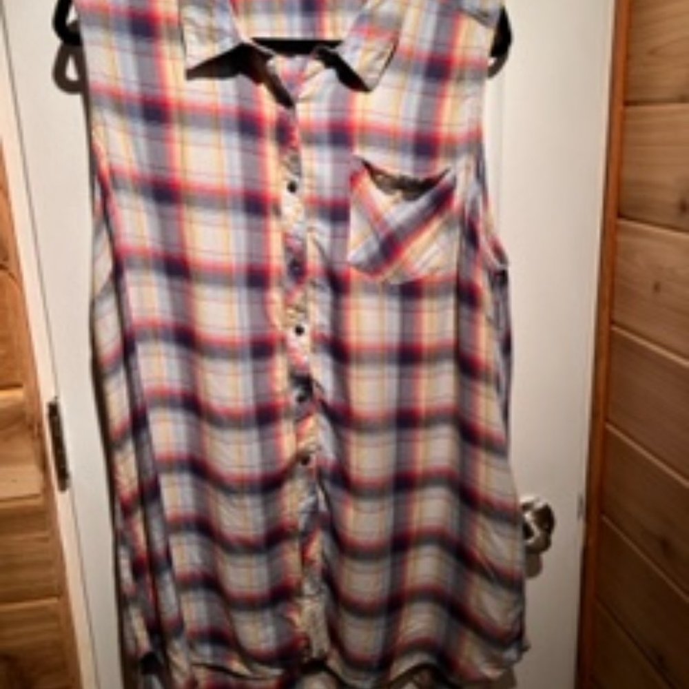 Harley Davidson Plaid Sleeveless Shirt